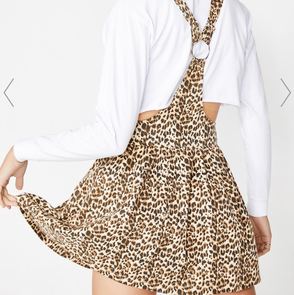 DOLLS KILL Current Mood Leopard Skater Dress NEW